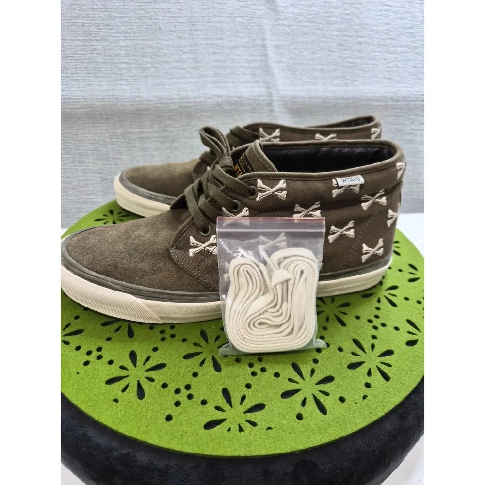 WTAPS x Vans OG Chukka Boot LX Bones Mens 11 Skateboarding Shoes Brown Sneakers